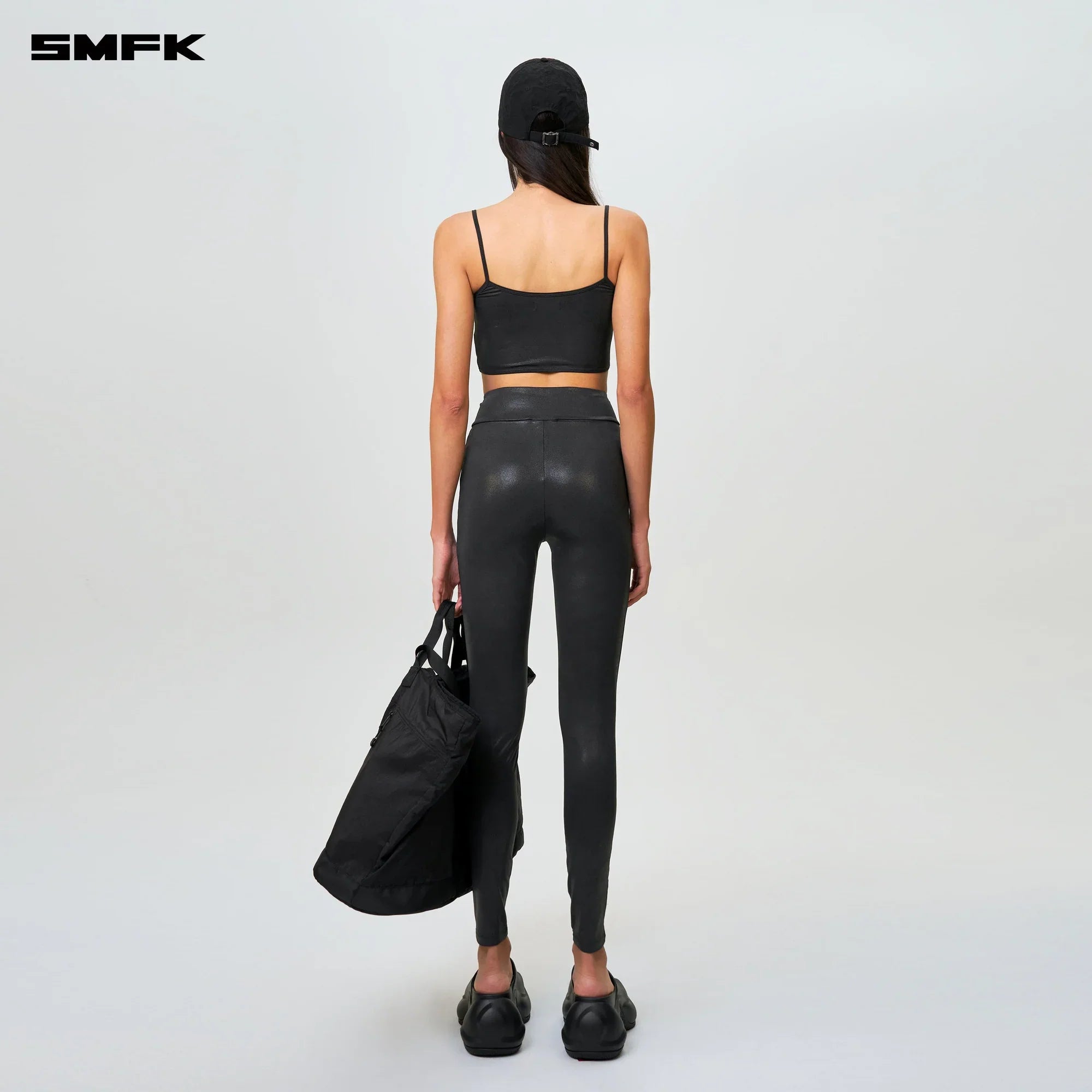 FUTURE WAVE HIGH-WAISTED BODY SHAPING LONG PANTS BLACK