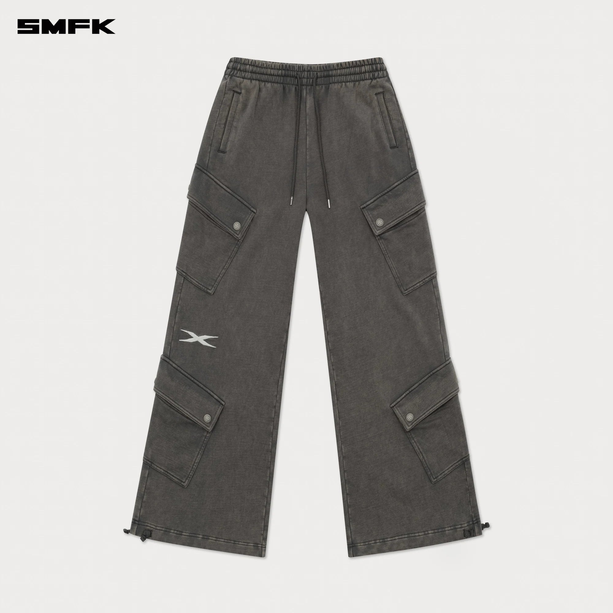 FUTURE WIDE-LEG TRACK PANTS IN GREY