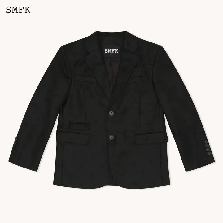 SMFK GARDEN BLACK WOOLEN OVERSIZE SUIT SU002BG