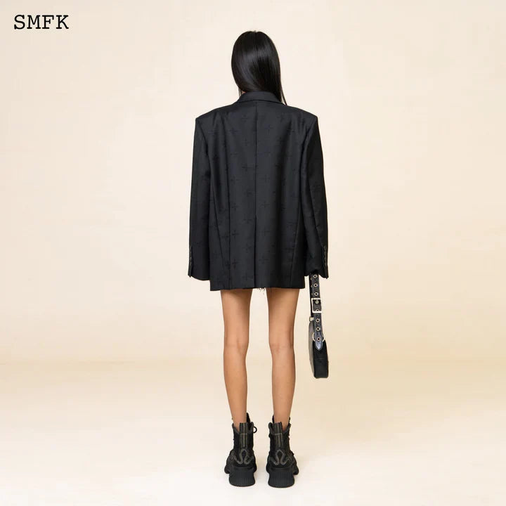 SMFK GARDEN BLACK WOOLEN OVERSIZE SUIT SU002BG