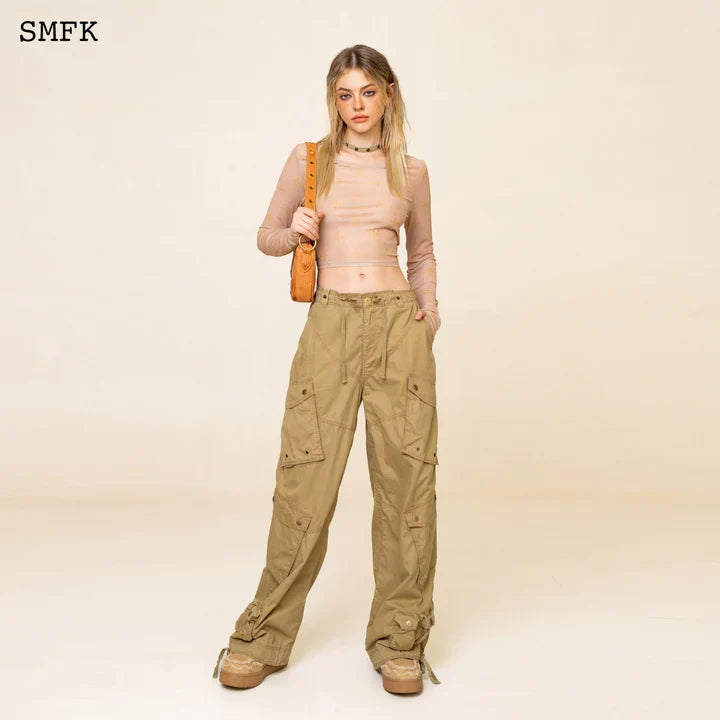 SMFKGARDEN DESERT MESH TIGHTS TOP IN KHAKI ULS04FG