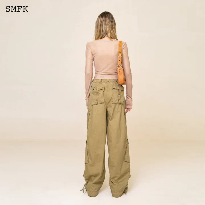 SMFKGARDEN DESERT MESH TIGHTS TOP IN KHAKI ULS04FG