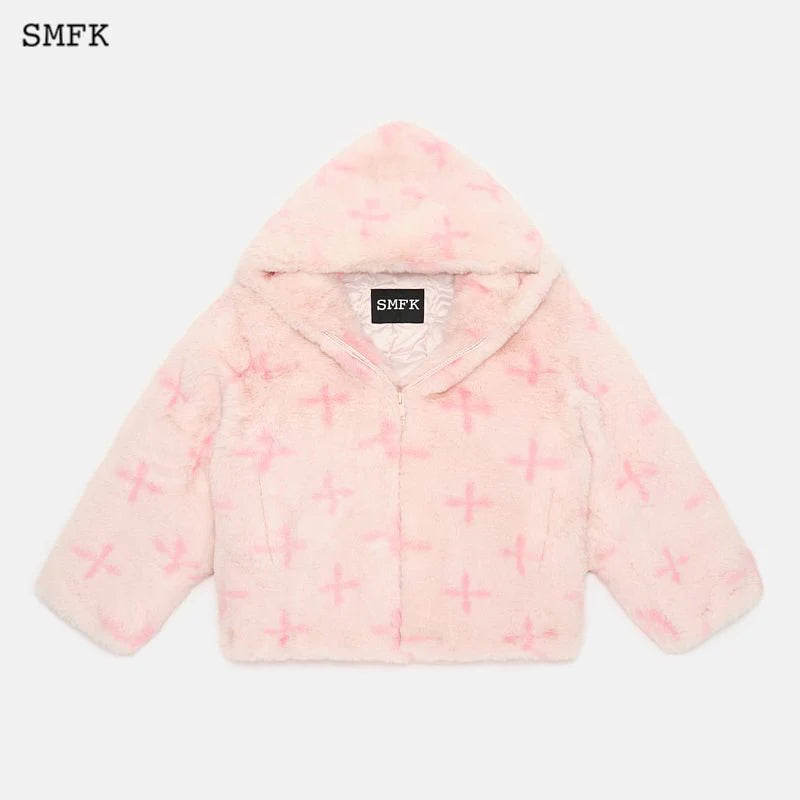 Garden Snowman Hoodie Pink
