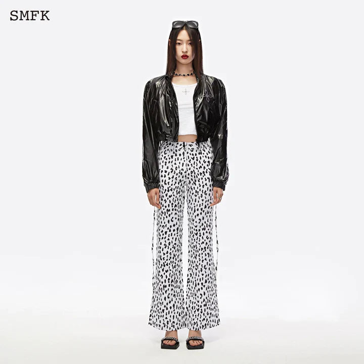 LEOPARD PRINT MERMAID SUIT PANTS WHITE UP013WS
