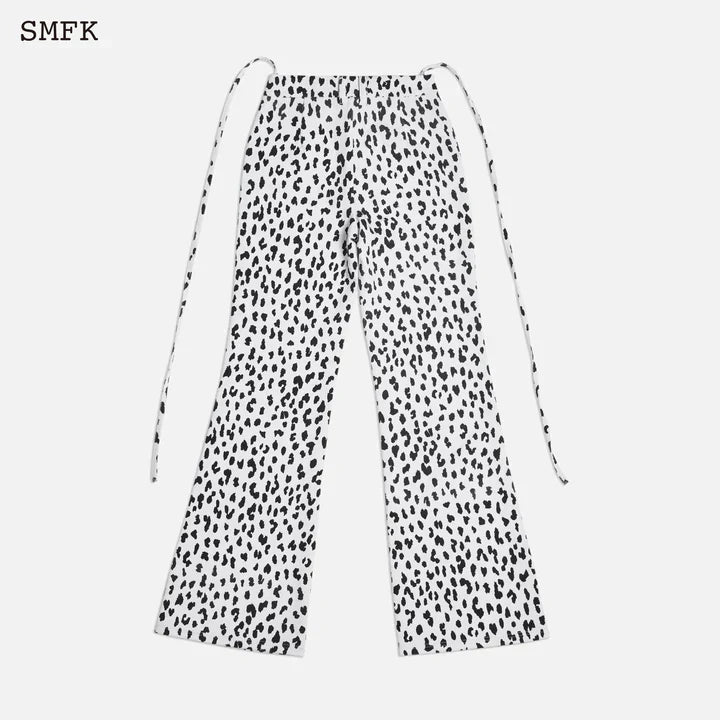 LEOPARD PRINT MERMAID SUIT PANTS WHITE UP013WS