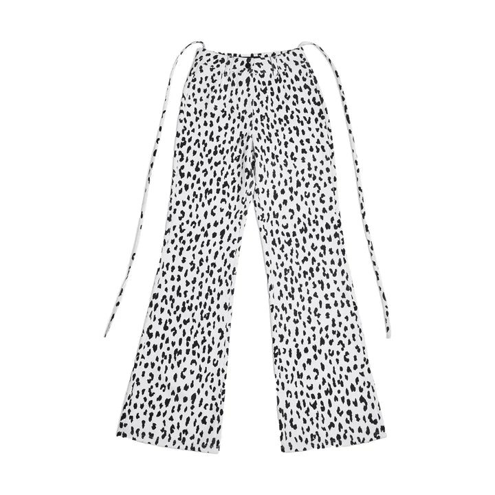 LEOPARD PRINT MERMAID SUIT PANTS WHITE UP013WS