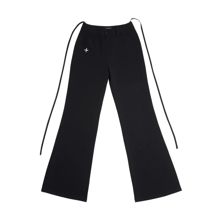 MERMAID CLASSIC HIGH WAIST SUIT PANTS MIDNIGHT BLACK UP013B+