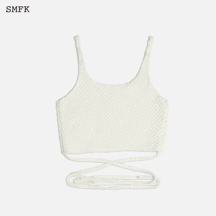 MERMAID WOOL KNIT VEST SKY WHITE
