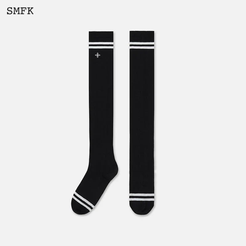 MIDNIGHT COMPASS VINTAGE SCHOOL THIGH HIGH SOCKS  US009B+