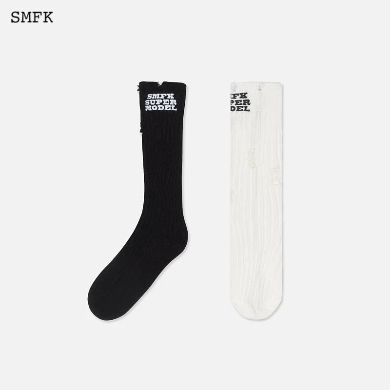 RETRO CAMPUS DESTRUCTION SPORTS SOCKS (TWO PAIRS) US005BWD