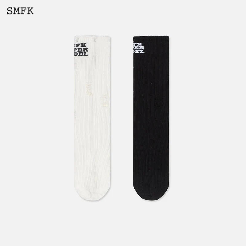 RETRO CAMPUS DESTRUCTION SPORTS SOCKS (TWO PAIRS) US005BWD