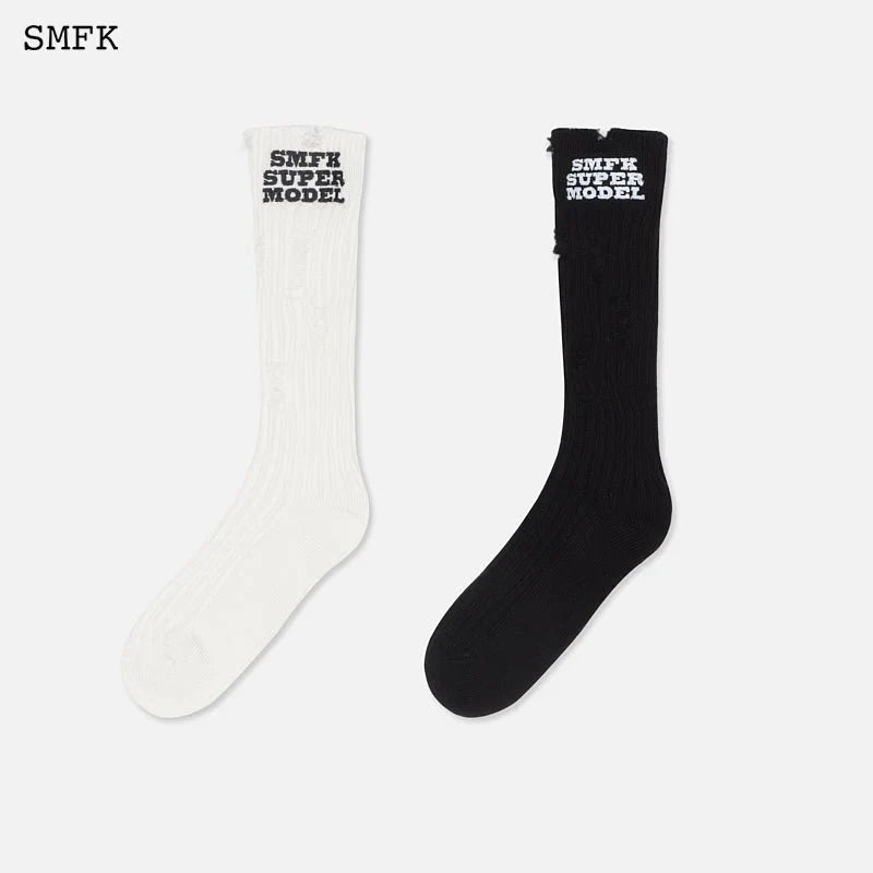 RETRO CAMPUS DESTRUCTION SPORTS SOCKS (TWO PAIRS) US005BWD