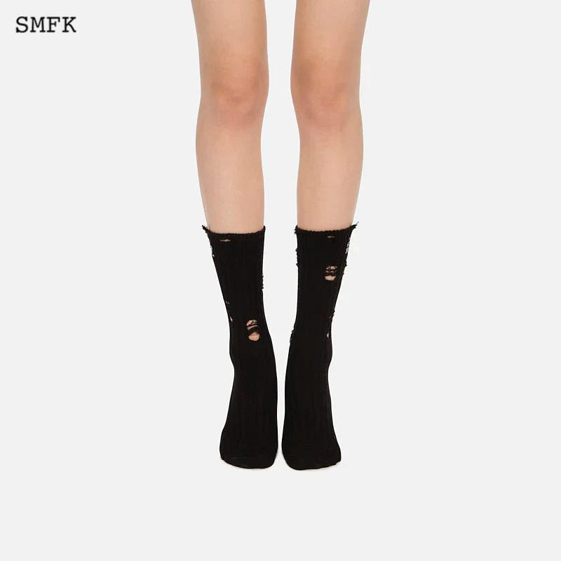 RETRO CAMPUS DESTRUCTION SPORTS SOCKS (TWO PAIRS) US005BWD