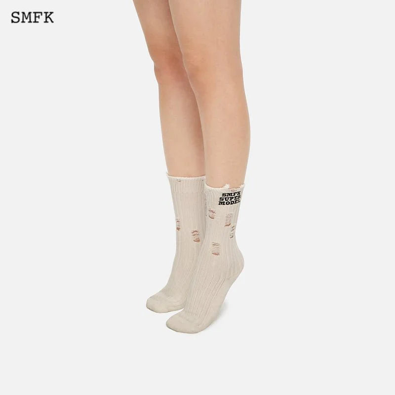 RETRO CAMPUS DESTRUCTION SPORTS SOCKS (TWO PAIRS) US005BWD
