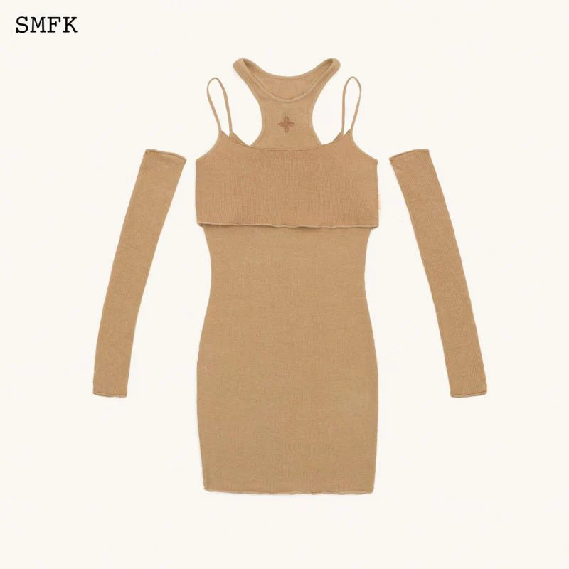 TEMPLE DESERT HUNTING KNITTED DRESS 3-PIECES SET