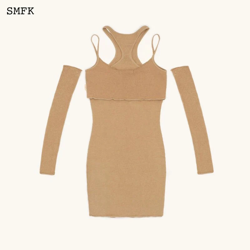 TEMPLE DESERT HUNTING KNITTED DRESS 3-PIECES SET