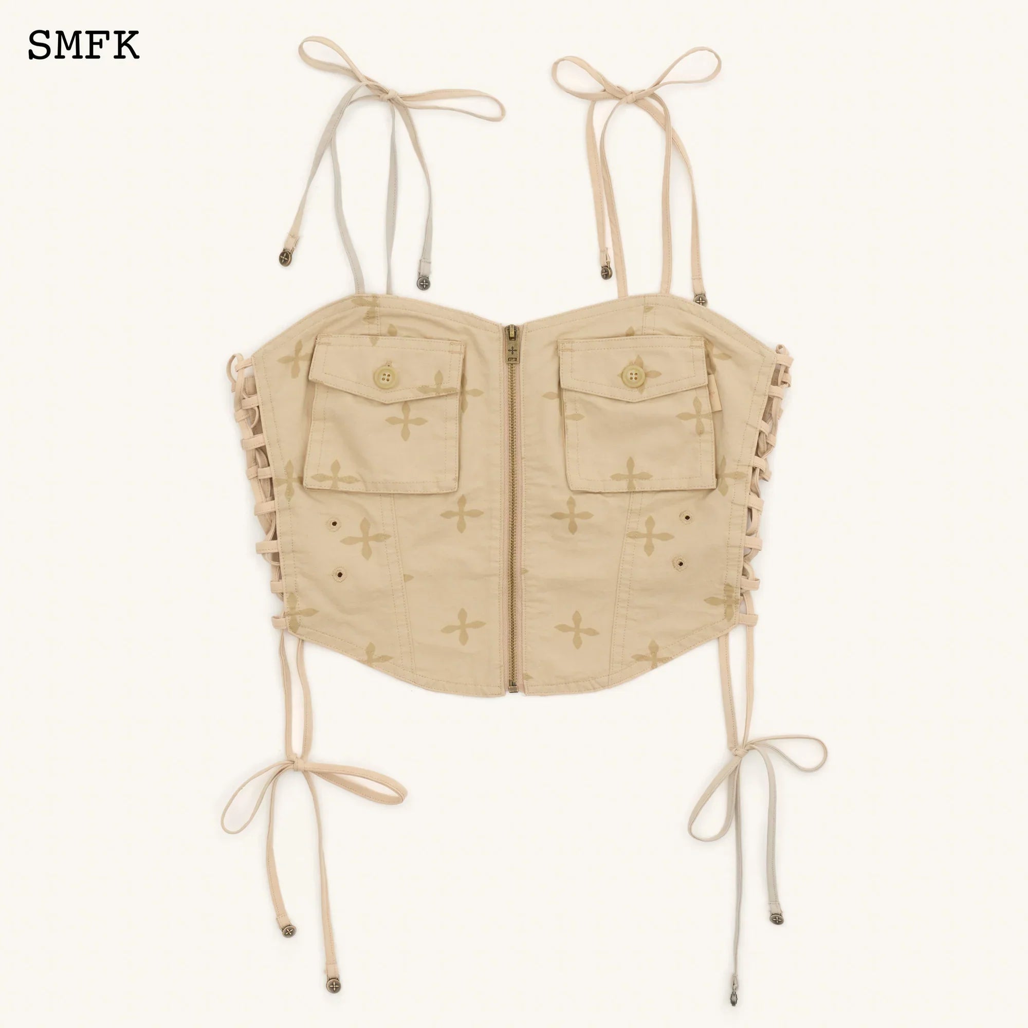TEMPLE GARDEN PARATROOPER CROPPED TOP IN NUDE