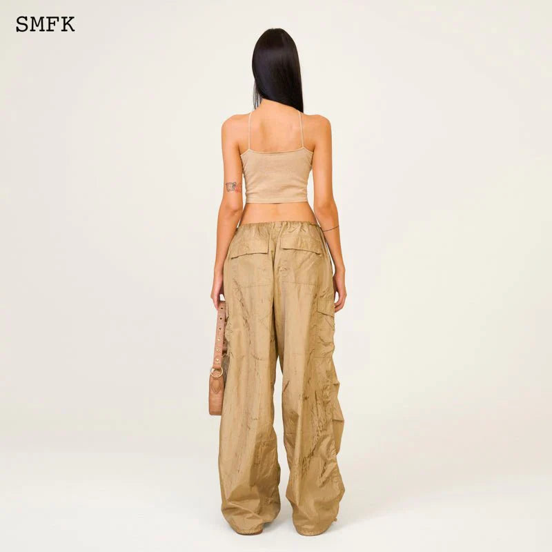 TEMPLE TRADITIONAL KNITTED CROSS SLING TOP SAND
