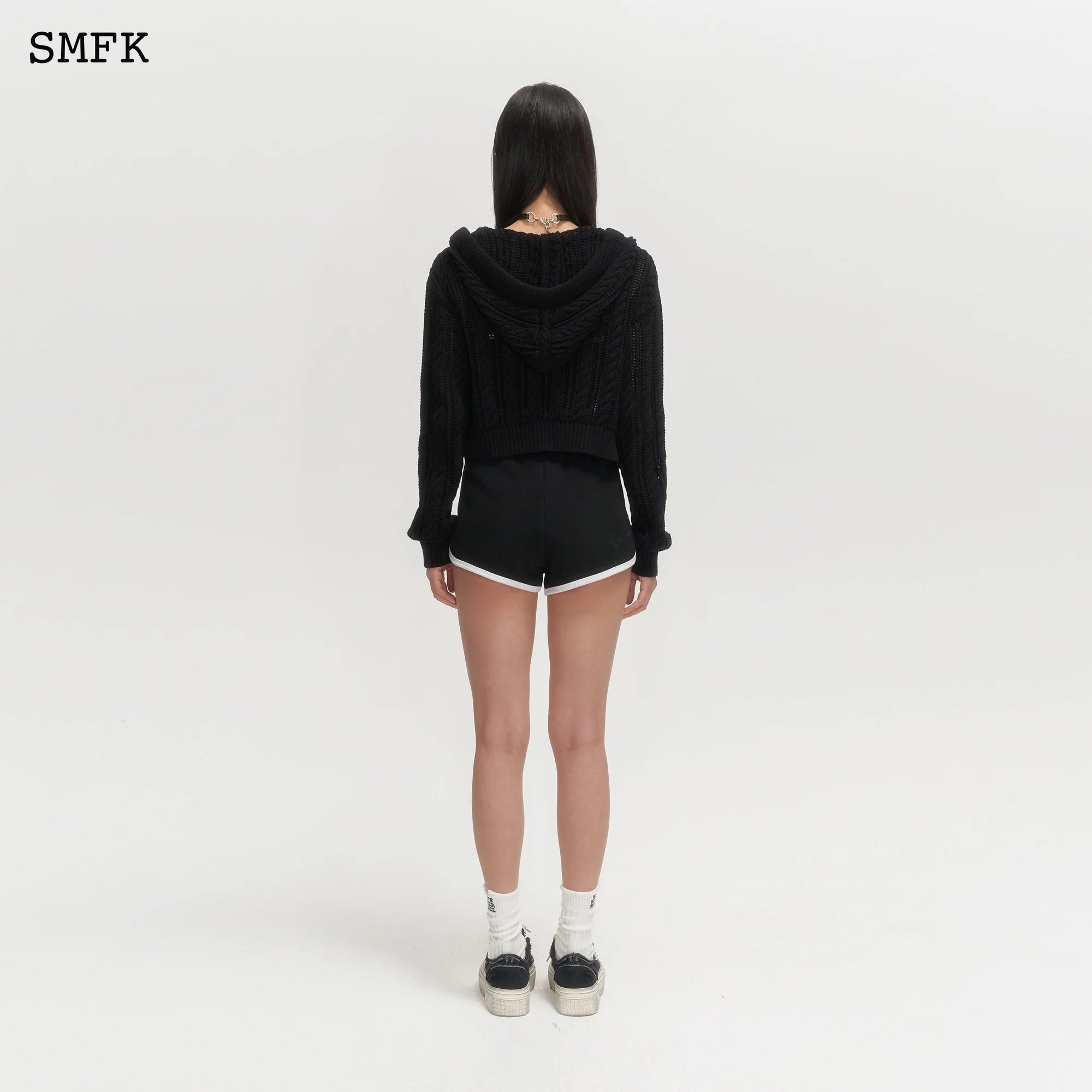Wilderness Black Knitted Hoodie