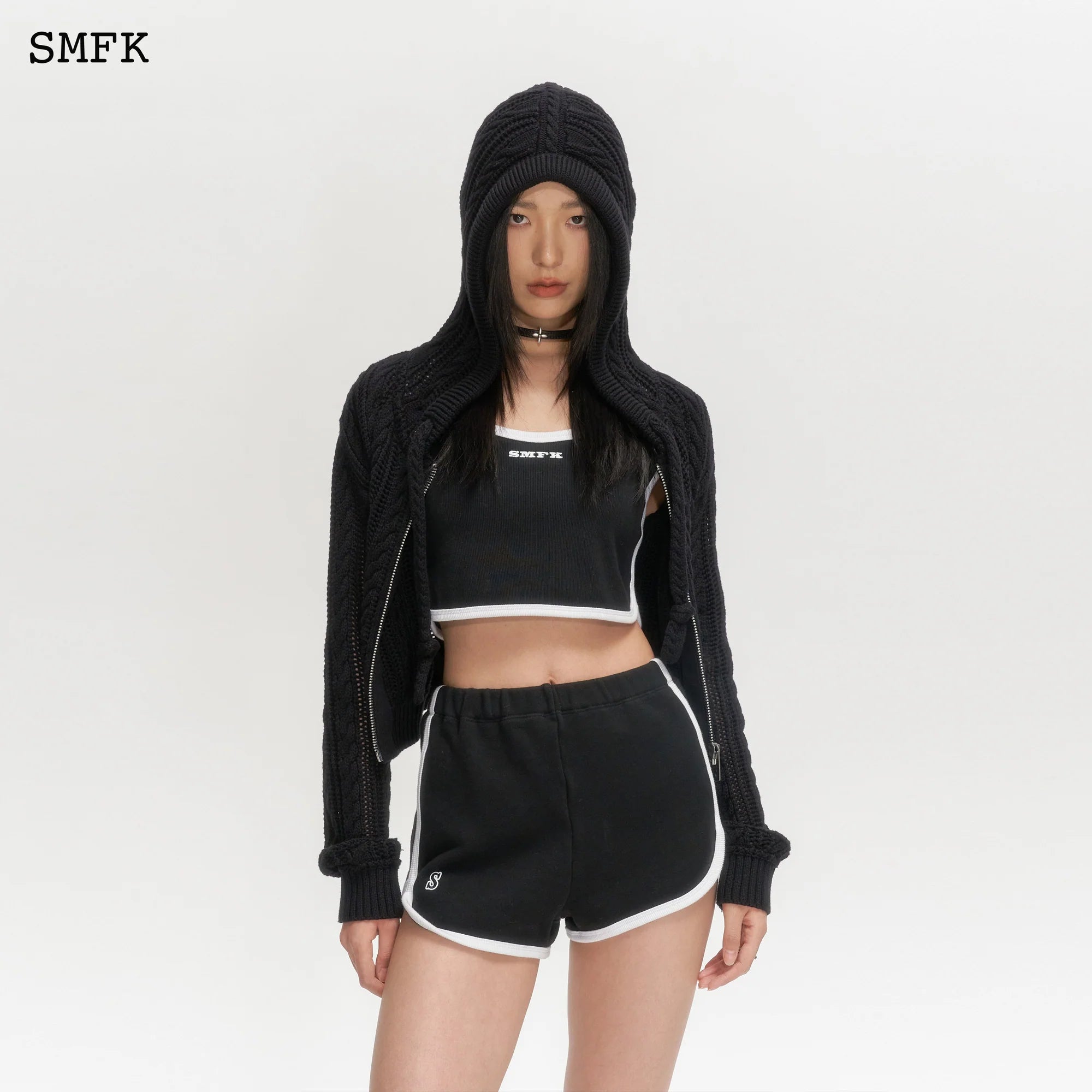 Wilderness Black Knitted Hoodie