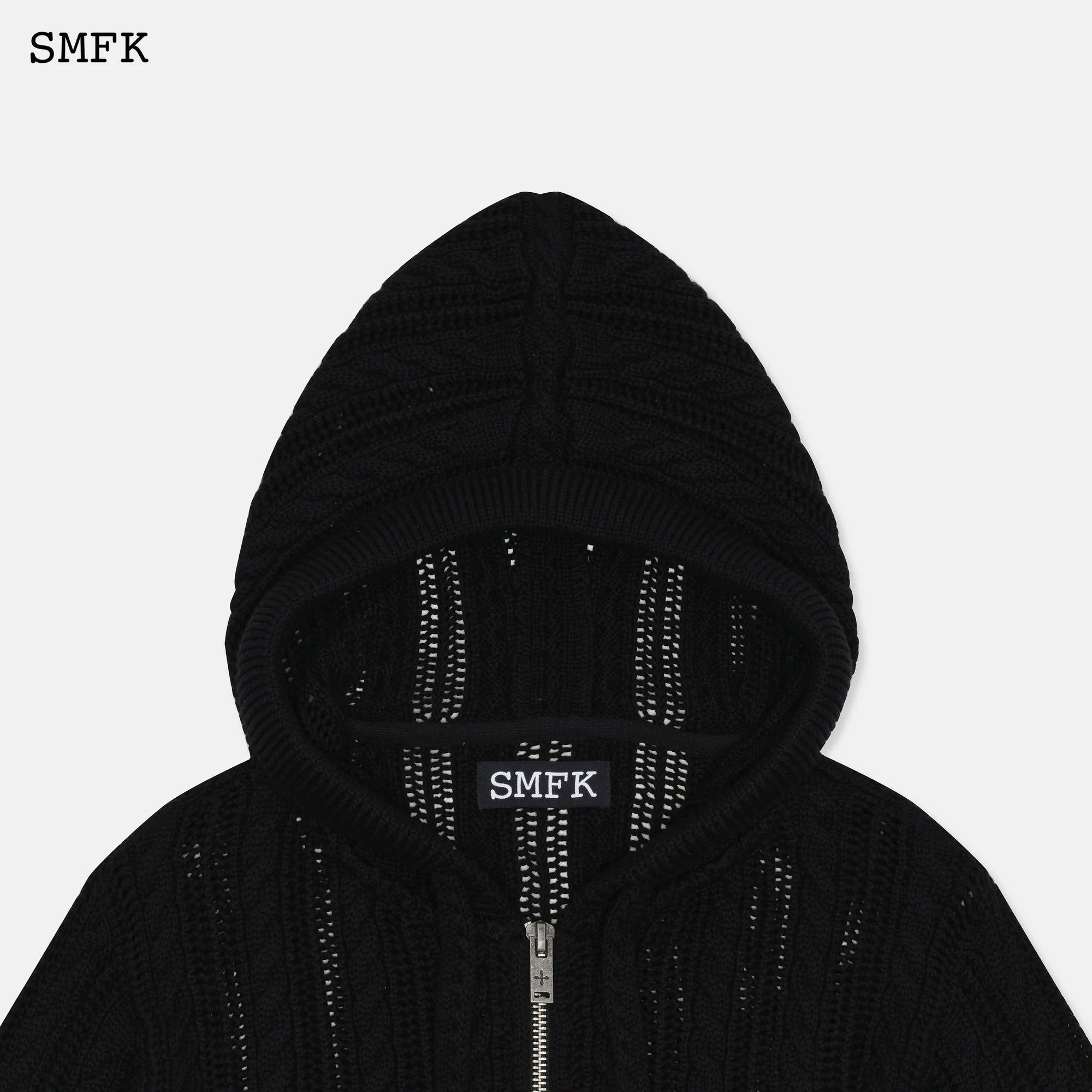 Wilderness Black Knitted Hoodie