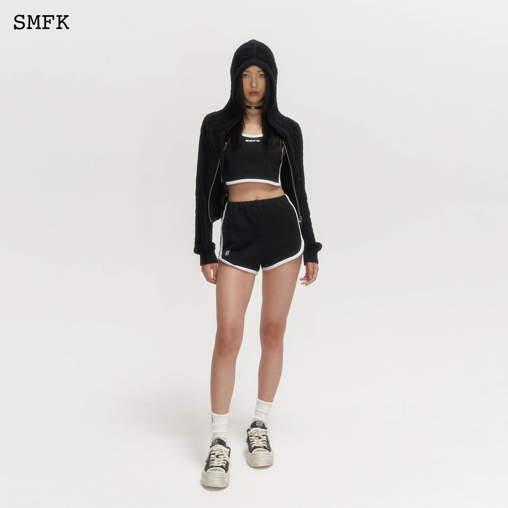 Wilderness Black Knitted Hoodie