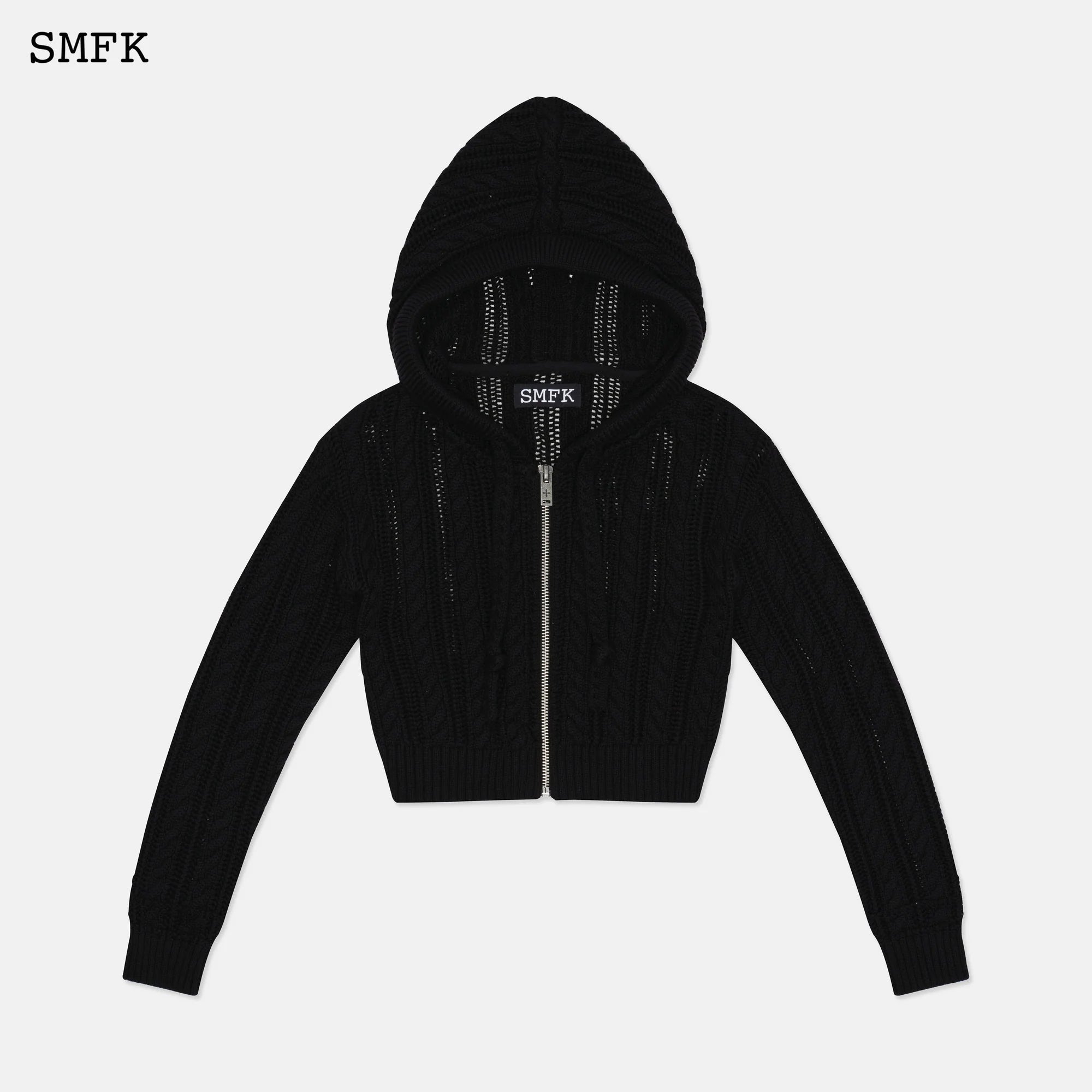 Wilderness Black Knitted Hoodie