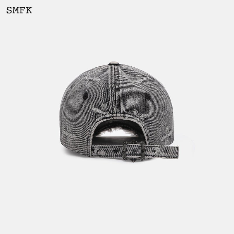 SMFK WILDERNESS GARDEN COWBOY BASEBALL CAP SNOWFLAKE GREY H0006LG