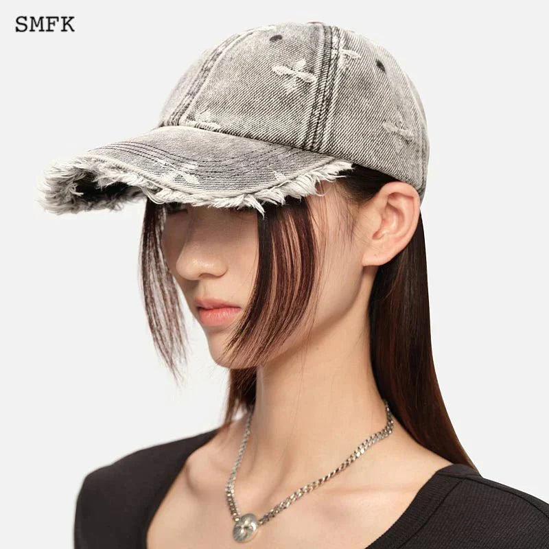 SMFK WILDERNESS GARDEN COWBOY BASEBALL CAP SNOWFLAKE GREY H0006LG