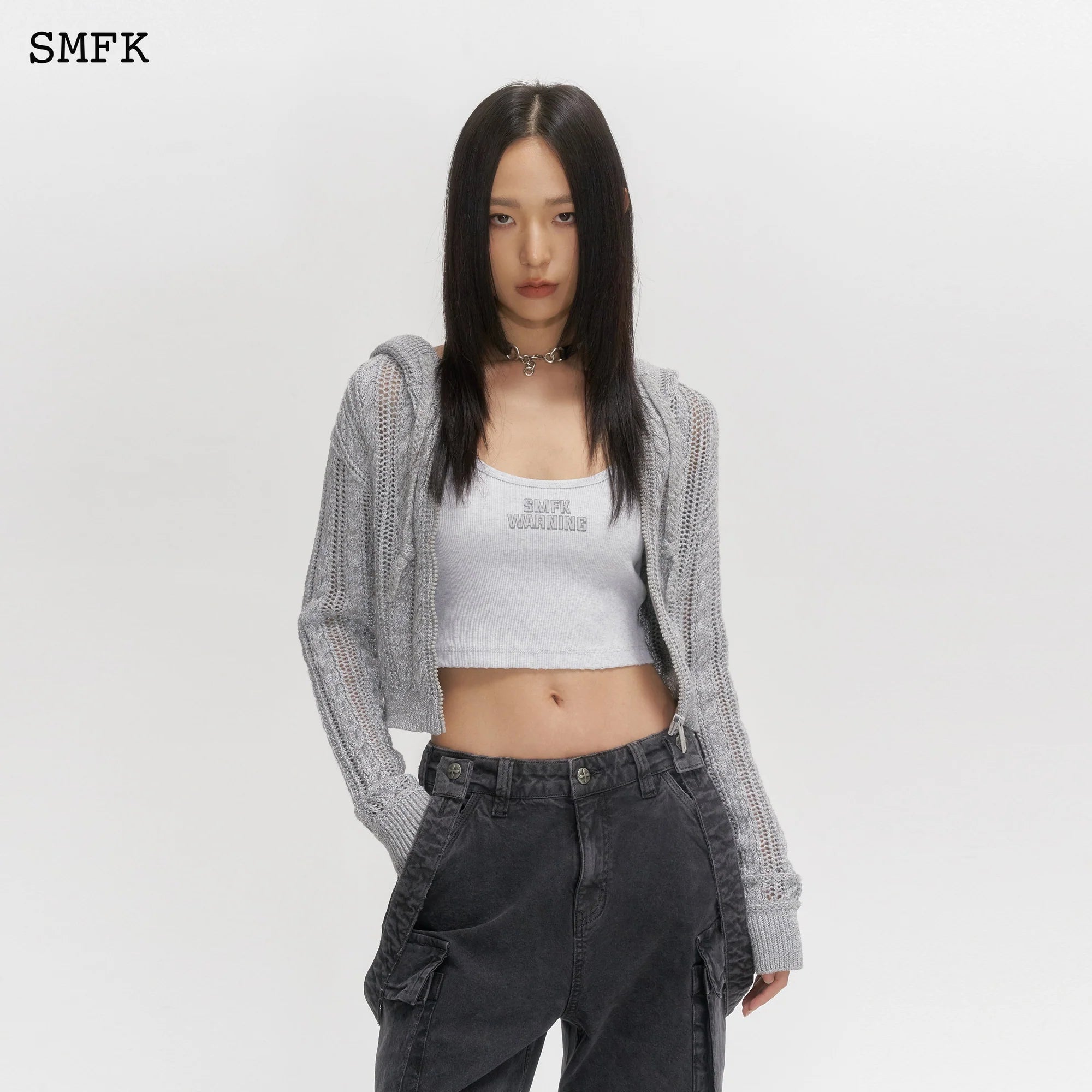 Wilderness Grey Starlight Knitted Hoodie