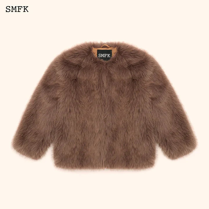SMFK WILDWORLD CLASSIC FAUX FUR JACKET IN PURPLE CF005GY