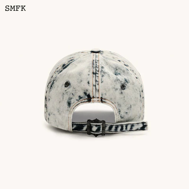 SMFK WILDWORLD CROSS DENIM CREAM BASEBALL CAP H0003CW