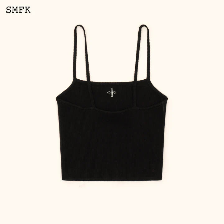 WILDWORLD CROSS RIDING KNITTED VEST TOP IN BLACK UTK05B1