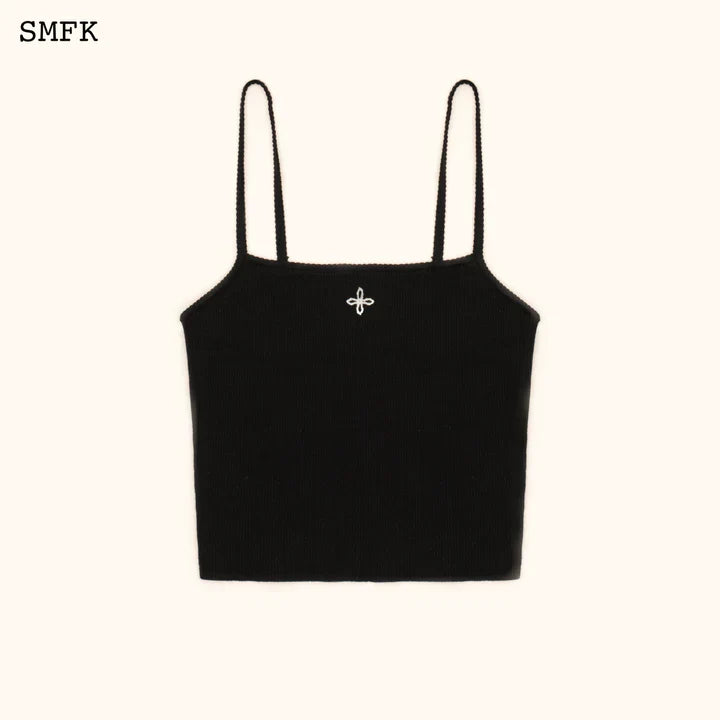 WILDWORLD CROSS RIDING KNITTED VEST TOP IN BLACK UTK05B1