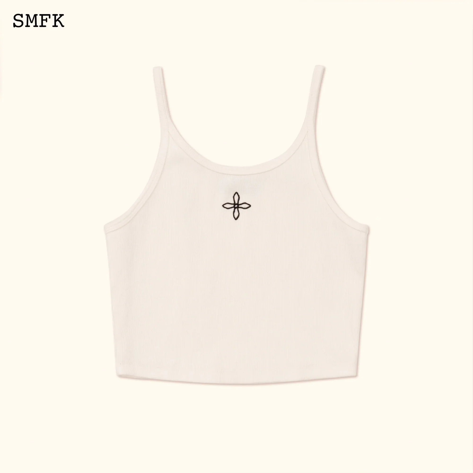 WILDWORLD CROSS SPORTY VEST TOP IN WHITE