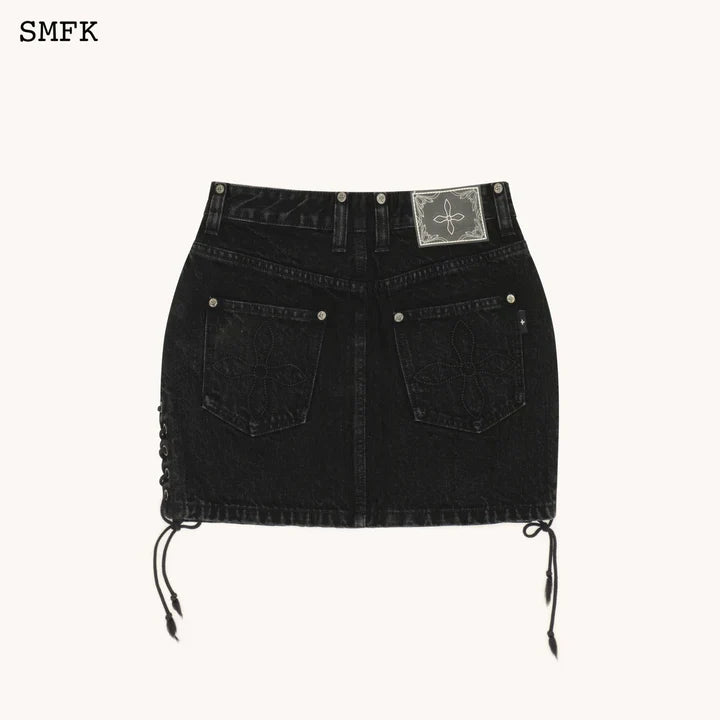 WILDWORLD ROCK HIGH-WAIST DENIM SKIRT DS002B2