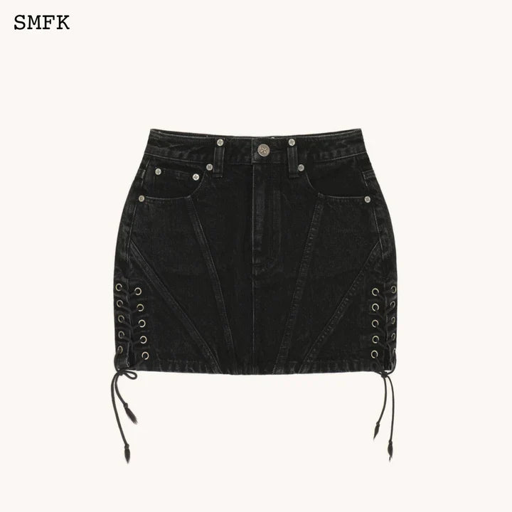 WILDWORLD ROCK HIGH-WAIST DENIM SKIRT DS002B2