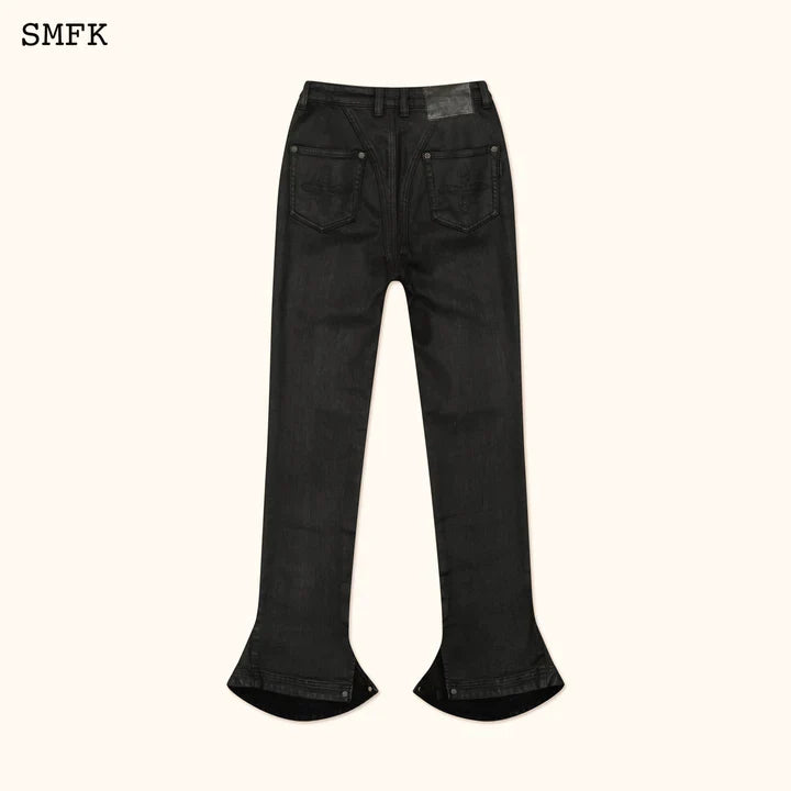 WILDWORLD TARPAN WAXED JEANS IN BLACK UJ002B1