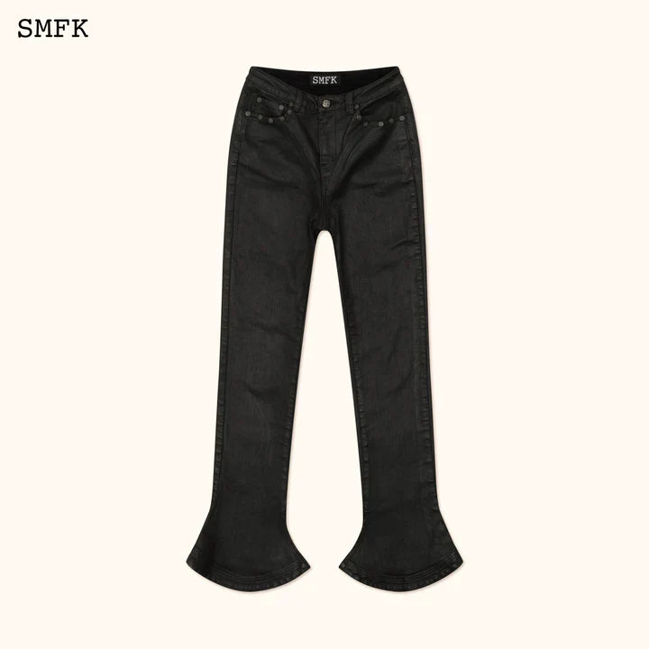 WILDWORLD TARPAN WAXED JEANS IN BLACK UJ002B1